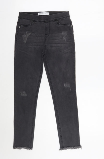 Denim co Girls Grey   Cropped Jeans Size 10-11 Years