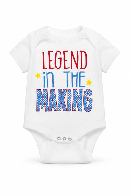 Front view of Pep&Co Baby White Babygrow One-Piece, size 0-3, Months