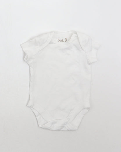 M&Co Baby White   Babygrow One-Piece Size 0-3 Months