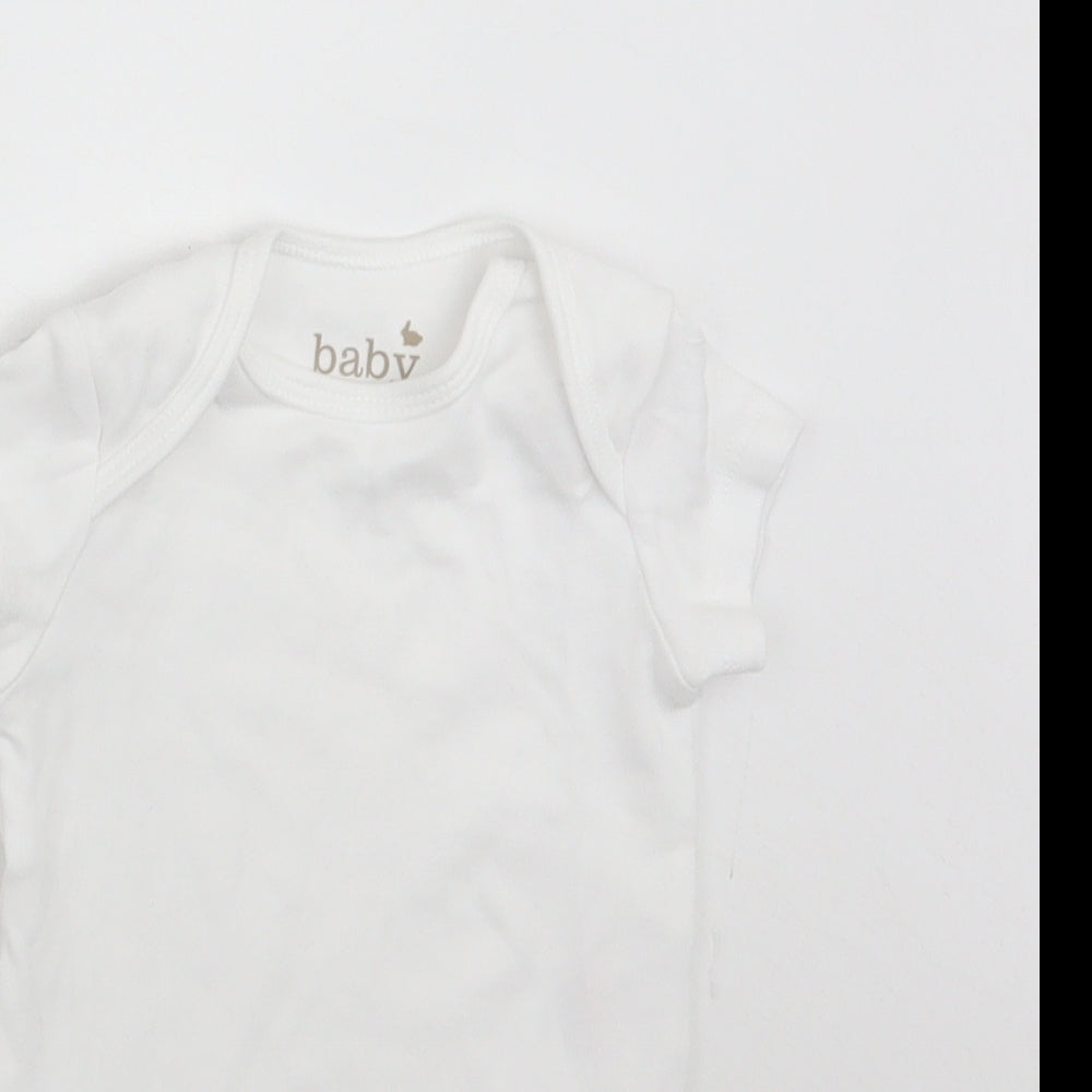 M&Co Baby White   Babygrow One-Piece Size 0-3 Months