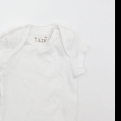 M&Co Baby White   Babygrow One-Piece Size 0-3 Months