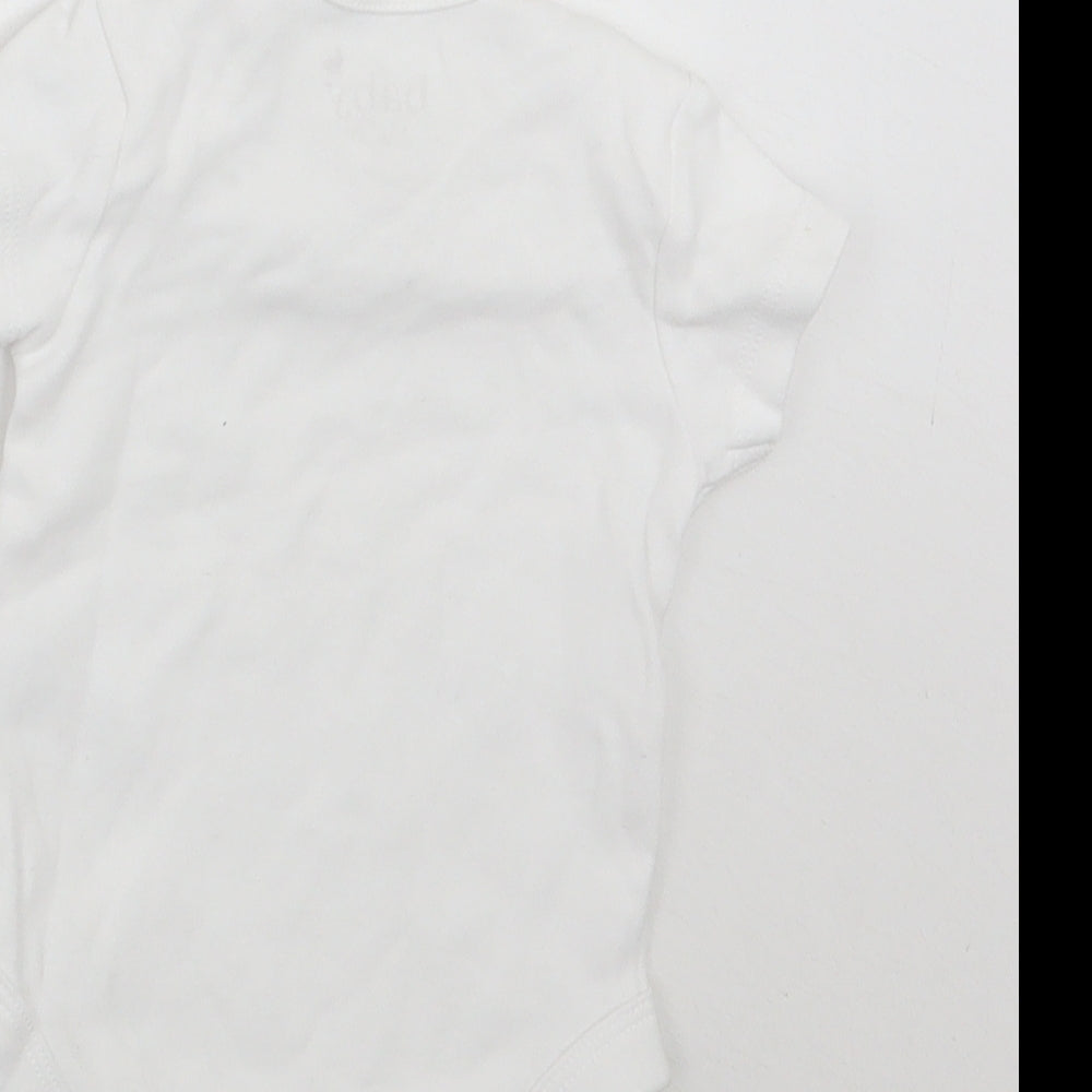 M&Co Baby White   Babygrow One-Piece Size 0-3 Months