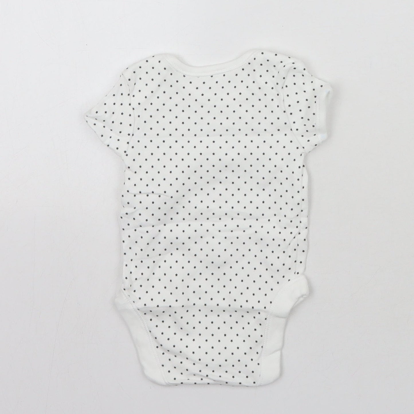 George Baby White Geometric  Babygrow One-Piece Size 0-3 Months
