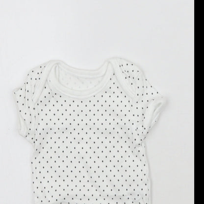 George Baby White Geometric  Babygrow One-Piece Size 0-3 Months