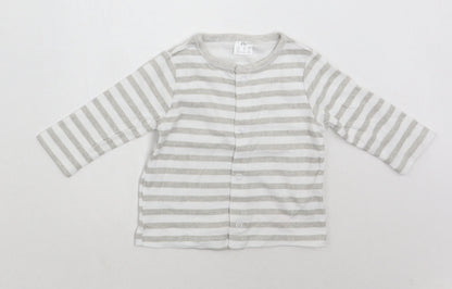 F&F Baby White Striped  Basic T-Shirt Size 0-3 Months