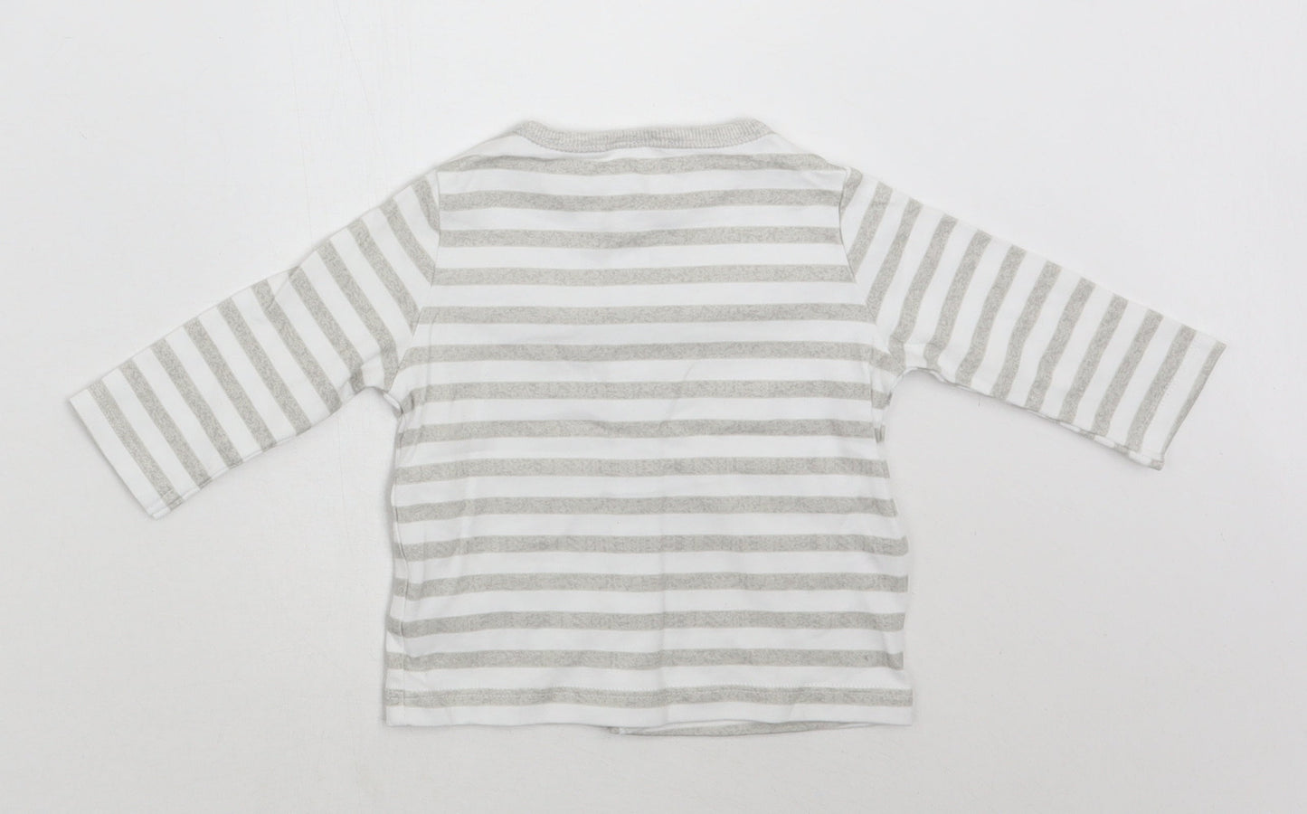 F&F Baby White Striped  Basic T-Shirt Size 0-3 Months