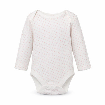 Front view of Marks & Spencer Baby White Geometric Babygrow One-Piece, size 0-3, Months
