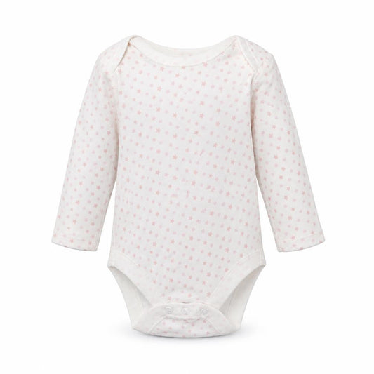Front view of Marks & Spencer Baby White Geometric Babygrow One-Piece, size 0-3, Months