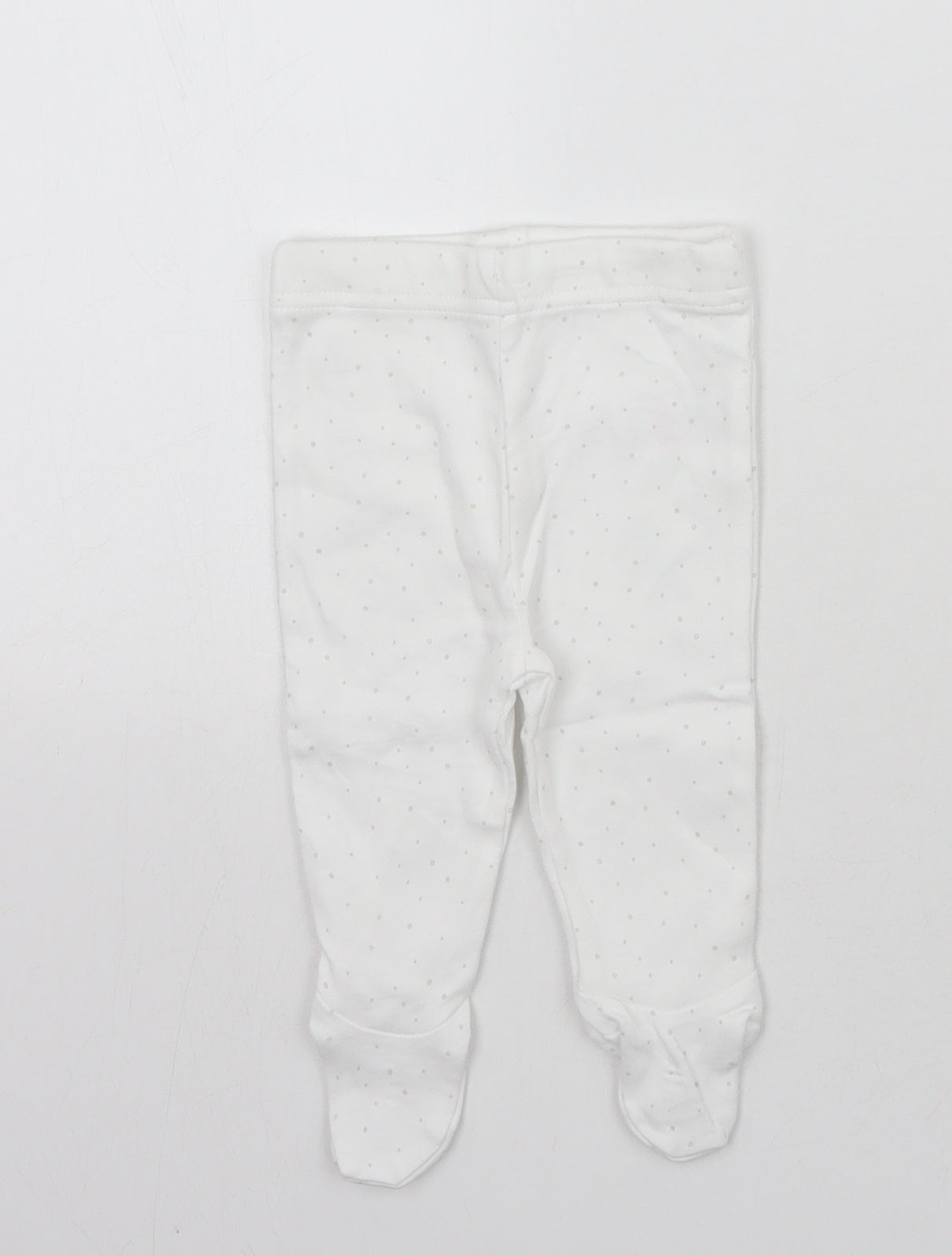 M&Co Baby White Geometric  Sweatpants Trousers Size 0-3 Months
