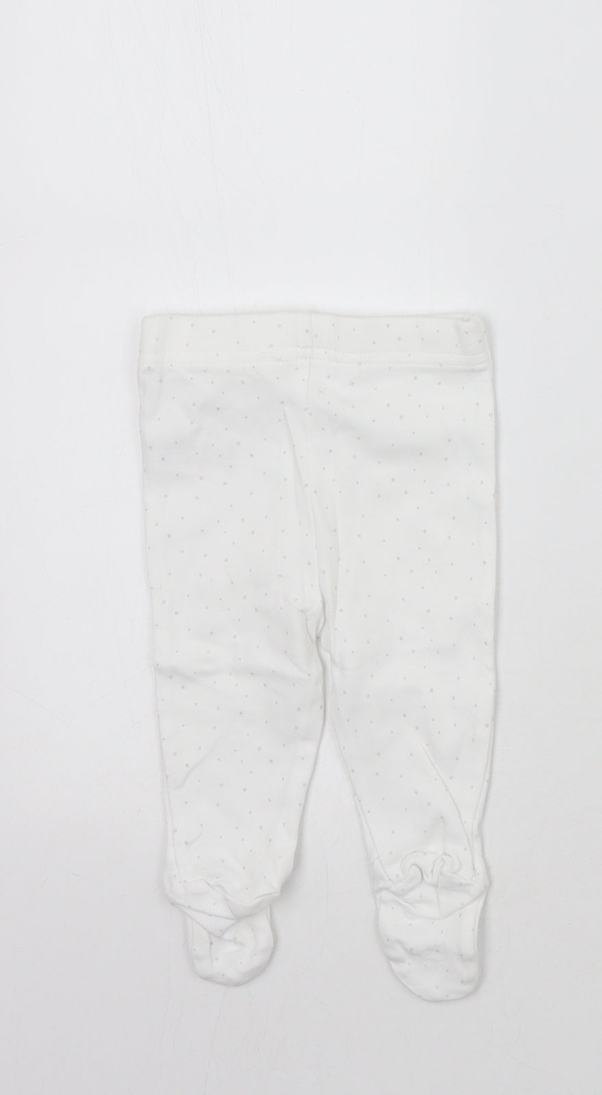 M&Co Baby White Geometric  Sweatpants Trousers Size 0-3 Months