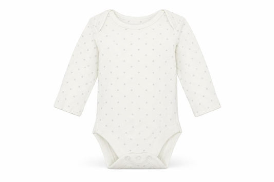 Front view of Marks & Spencer Baby White Geometric Babygrow One-Piece Size Newborn