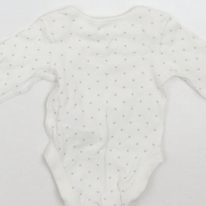 Marks and Spencer Baby White Geometric  Babygrow One-Piece Size Newborn