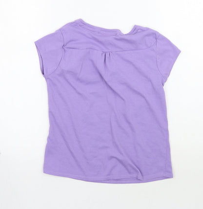 LA Gear Girls Purple   Basic T-Shirt Size 11 Years