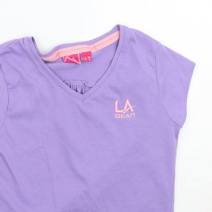 LA Gear Girls Purple   Basic T-Shirt Size 11 Years