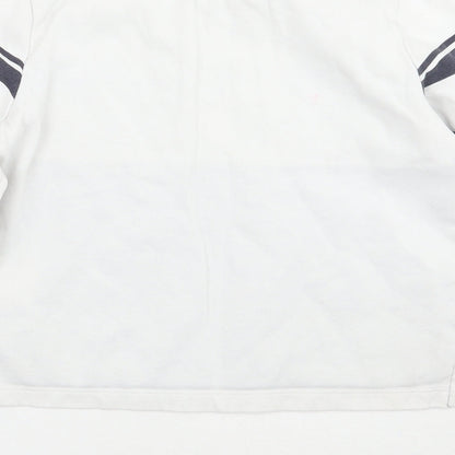 H&M Girls White Striped  Pullover Jumper Size 11 Years
