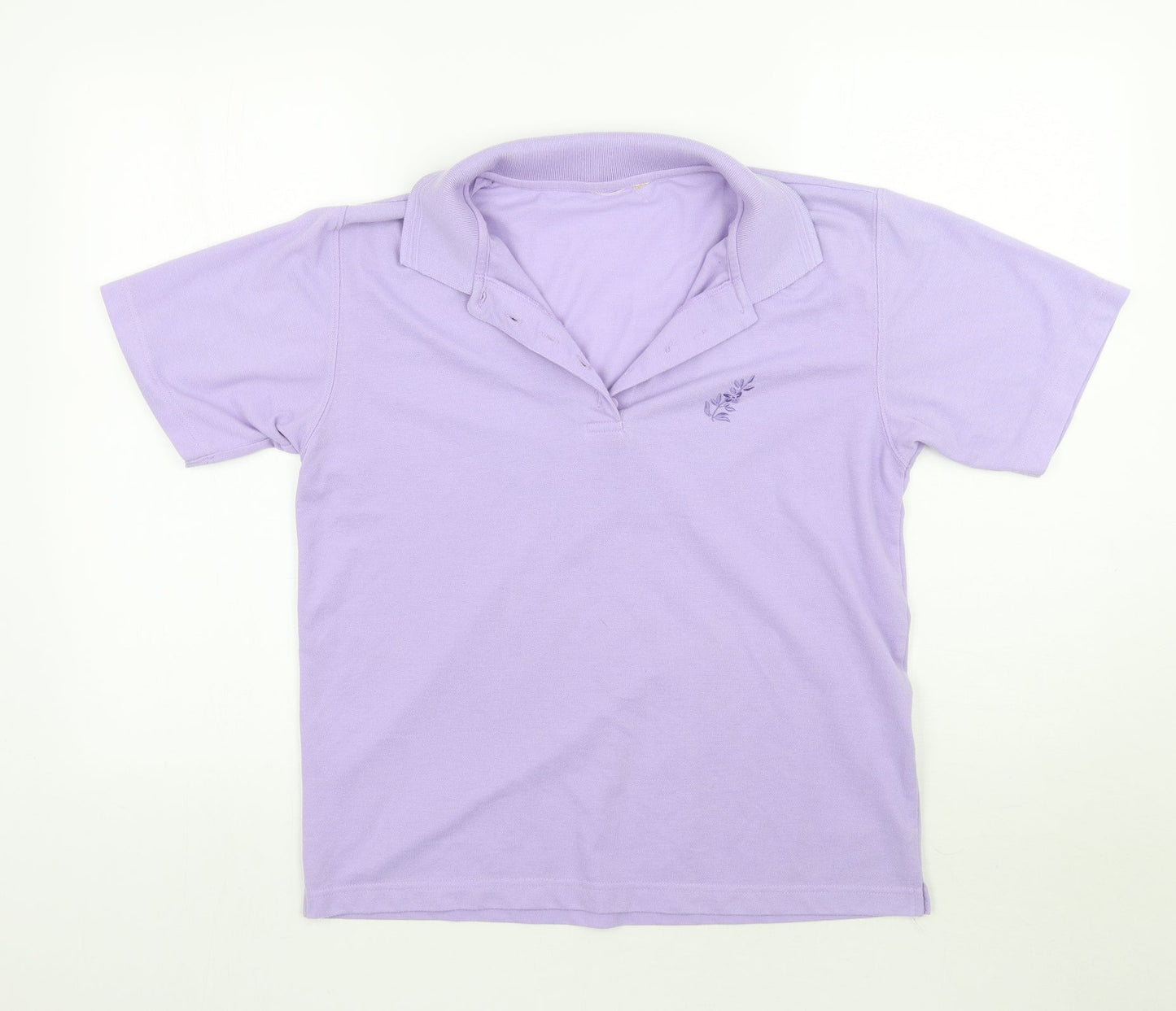 Womens UK Size S Preworn Purple Basic Polo