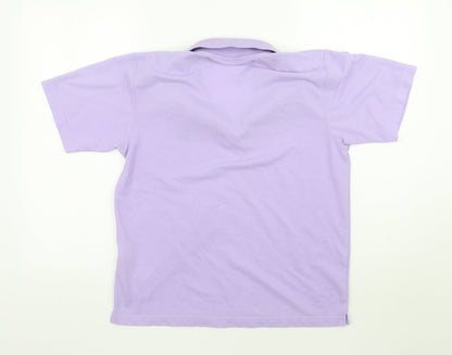 Womens UK Size S Preworn Purple Basic Polo