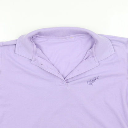 Womens UK Size S Preworn Purple Basic Polo