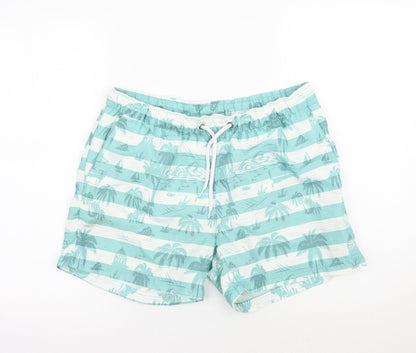 Defecto Mens Green Floral  Bermuda Shorts Size S