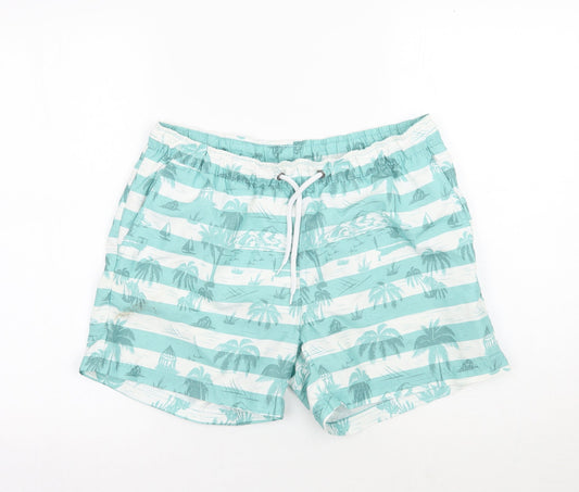 Defecto Mens Green Floral  Bermuda Shorts Size S