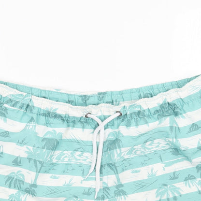 Defecto Mens Green Floral  Bermuda Shorts Size S