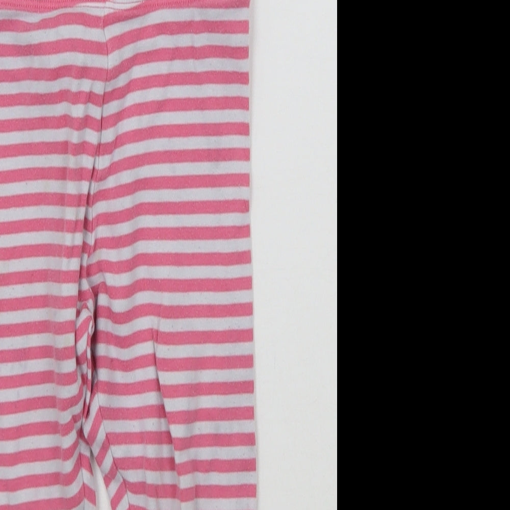 F&F Girls Pink Striped  Top Pyjama Set Size 3-4 Years