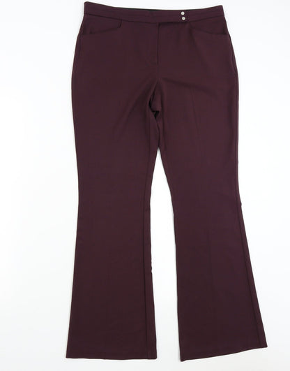 Womens UK Size 12 M&S Regular Fit  Red Trousers