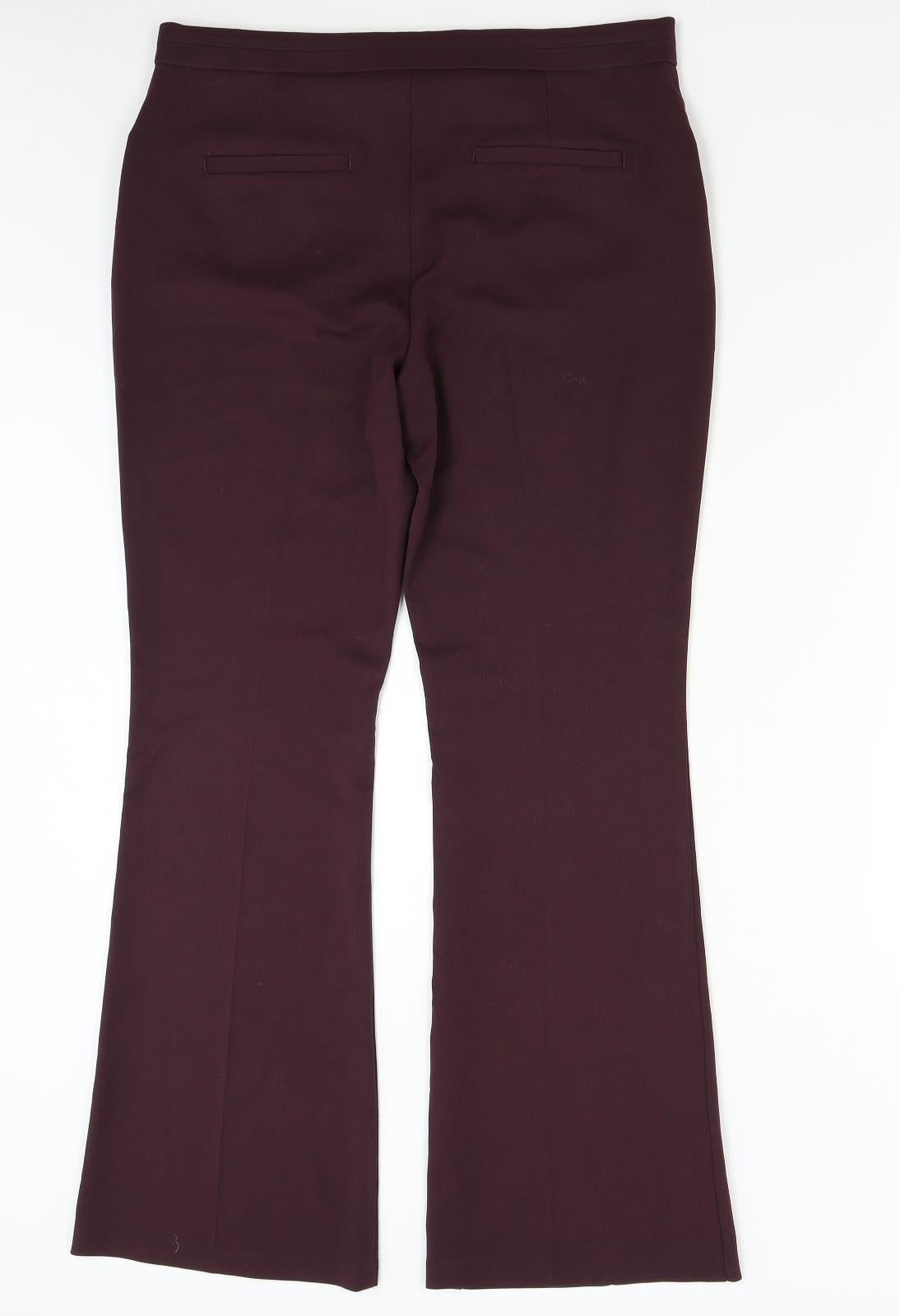 Womens UK Size 12 M&S Regular Fit  Red Trousers