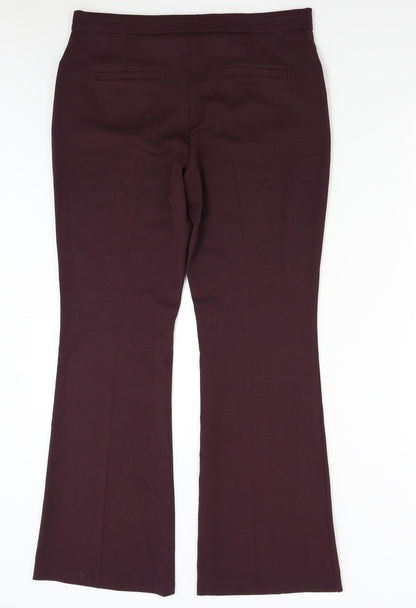 Womens UK Size 12 M&S Regular Fit  Red Trousers