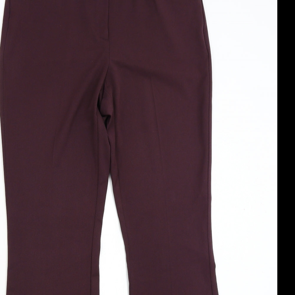 Womens UK Size 12 M&S Regular Fit  Red Trousers