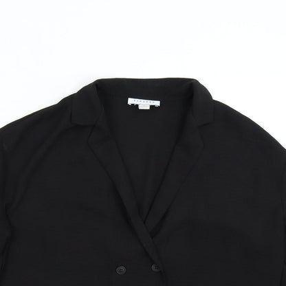 Womens UK Size 6 Topshop Black Basic Blouse