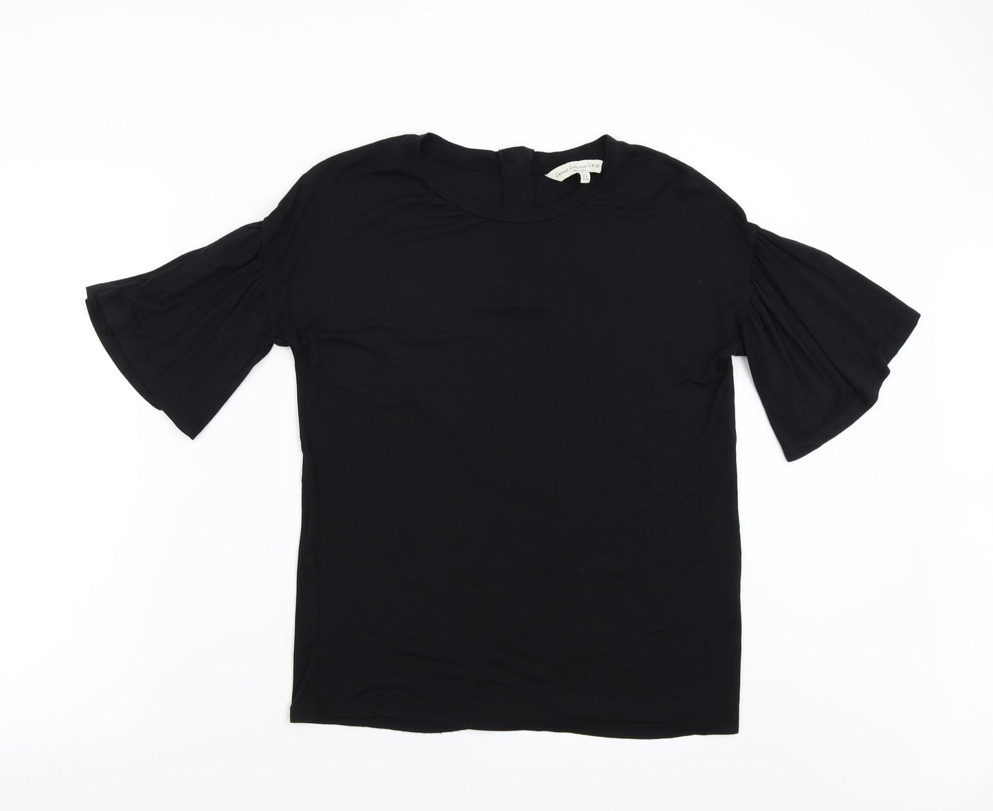 Womens UK Size 8 F&F Black Basic Blouse