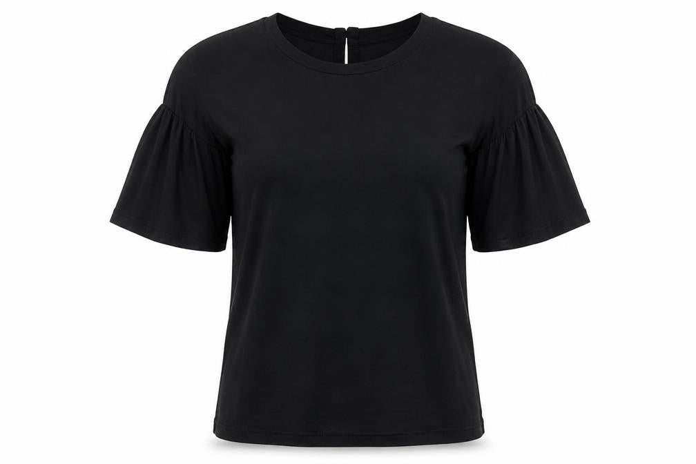 Womens UK Size 8 F&F Black Basic Blouse