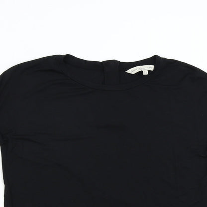 Womens UK Size 8 F&F Black Basic Blouse