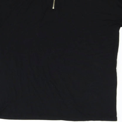Womens UK Size 8 F&F Black Basic Blouse