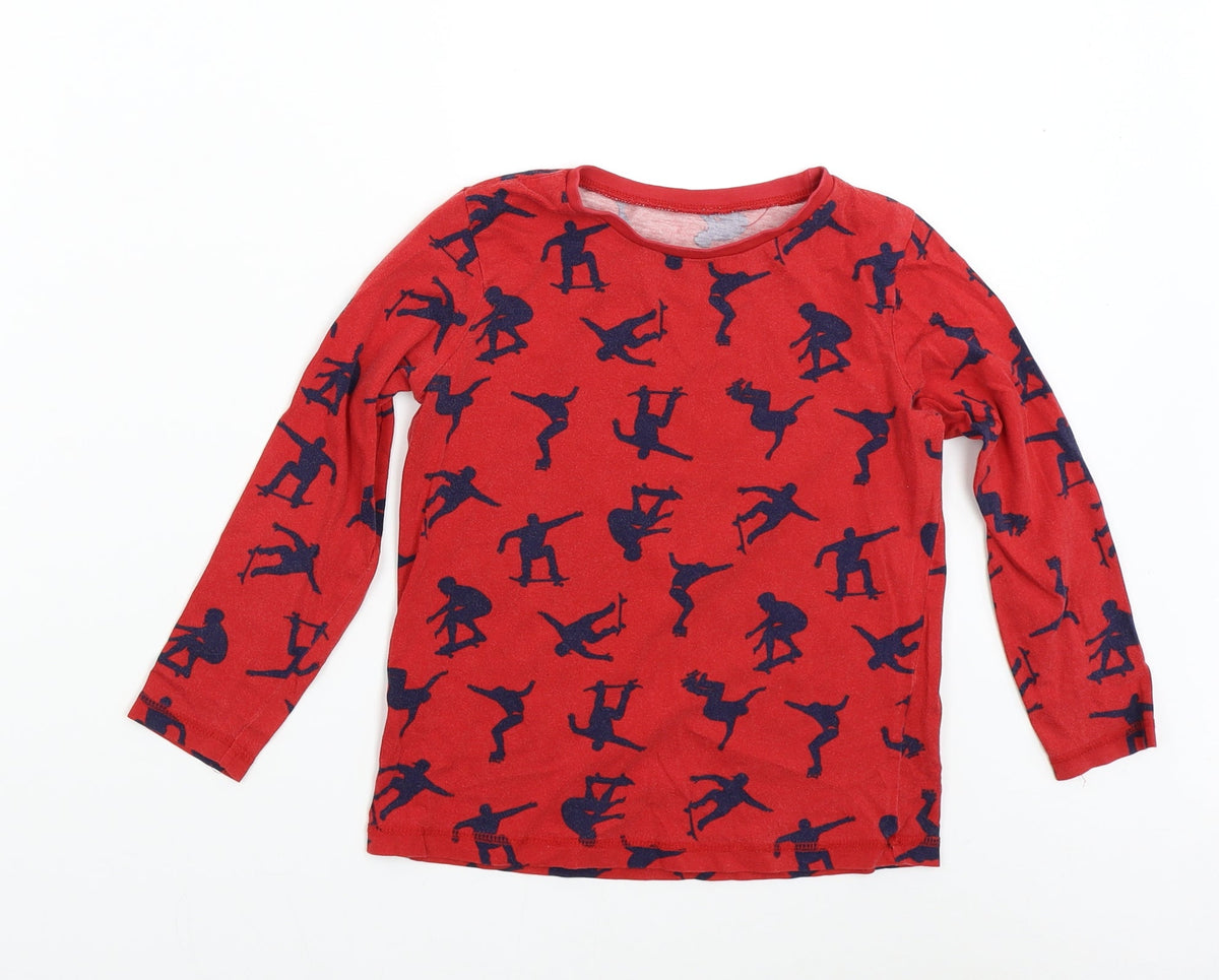Additional front view of George boys’ grey basic t-shirt, size 7-8, years - skate boarding