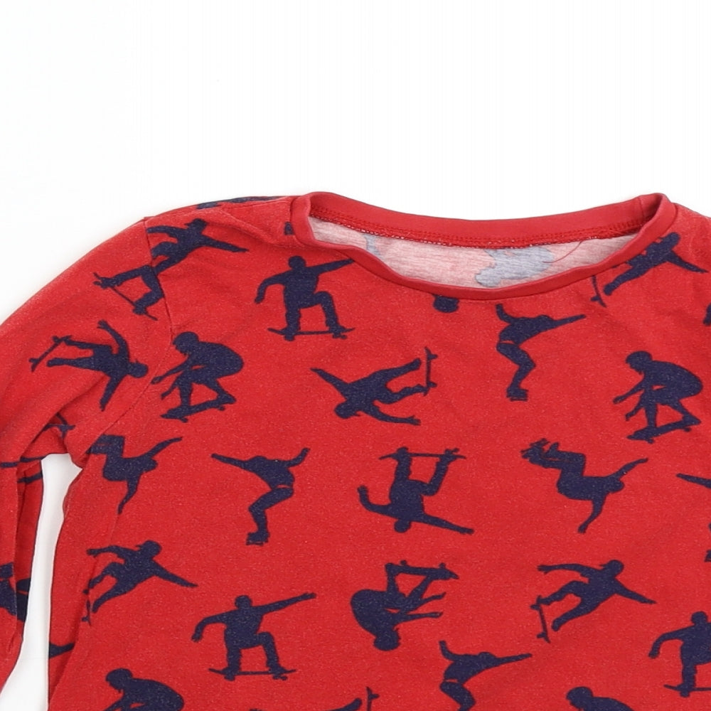 Close-up detail of George boys’ grey basic t-shirt, size 7-8, years - skate boarding