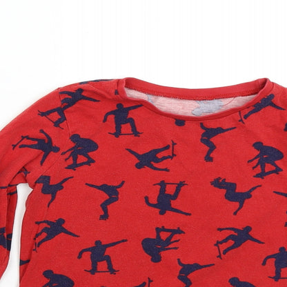 Close-up detail of George boys’ grey basic t-shirt, size 7-8, years - skate boarding