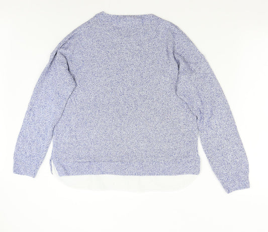 George Womens Blue  Knit Pullover Jumper Size 12