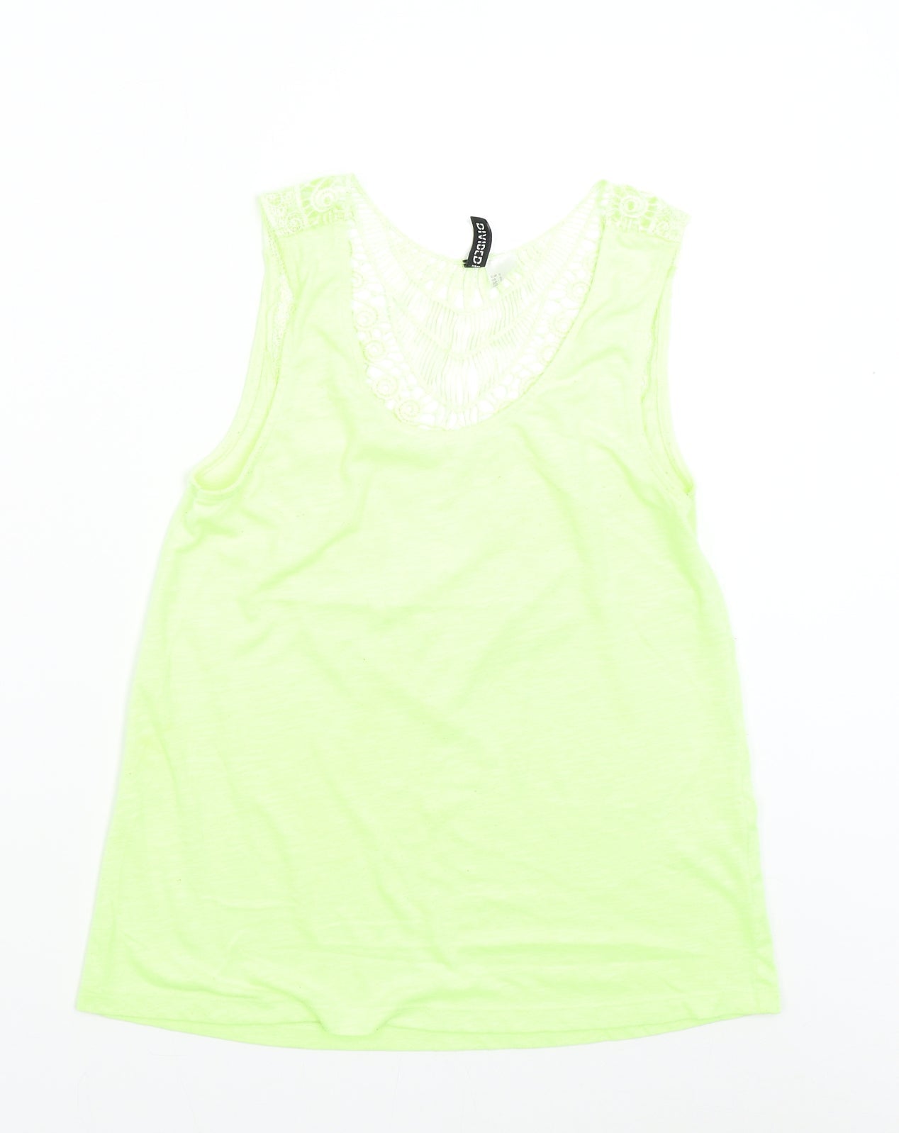 Womens UK Size S H&M Green Basic Tank