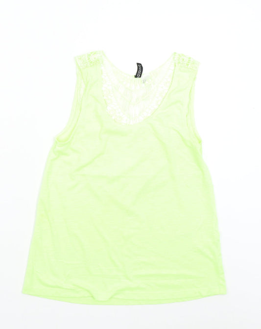 Womens UK Size S H&M Green Basic Tank