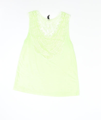 Womens UK Size S H&M Green Basic Tank