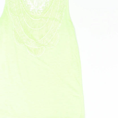 Womens UK Size S H&M Green Basic Tank