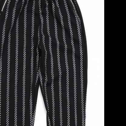 Womens UK Size S Preworn Regular Fit Sweatpants Black Trousers