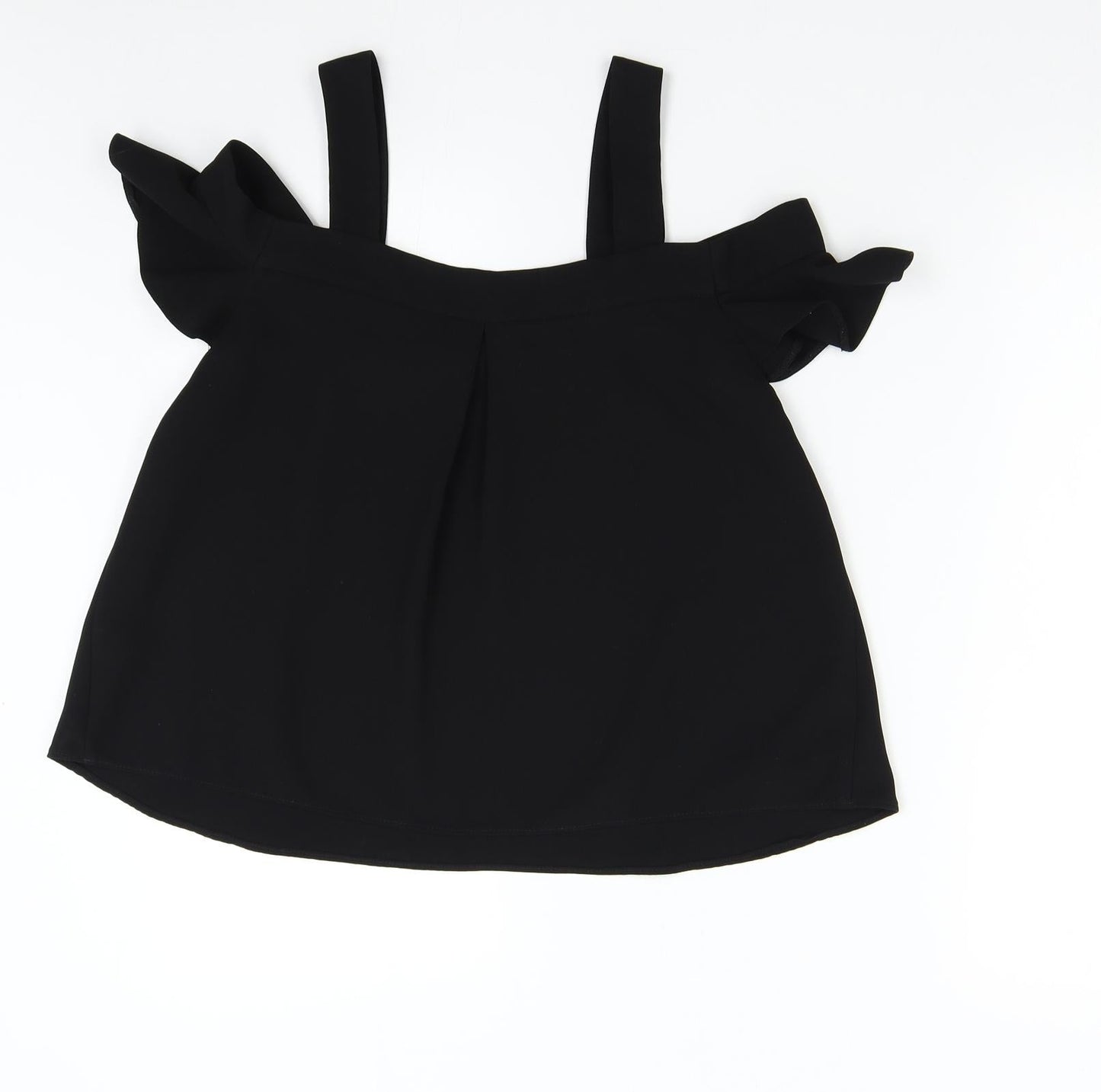 Womens UK Size 8 Topshop Black Basic Blouse
