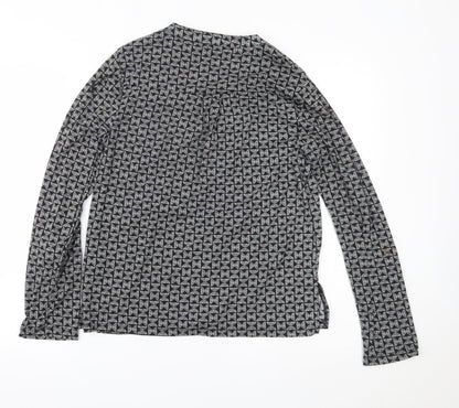 Womens UK Size 12 Principles Black Basic Button-Up