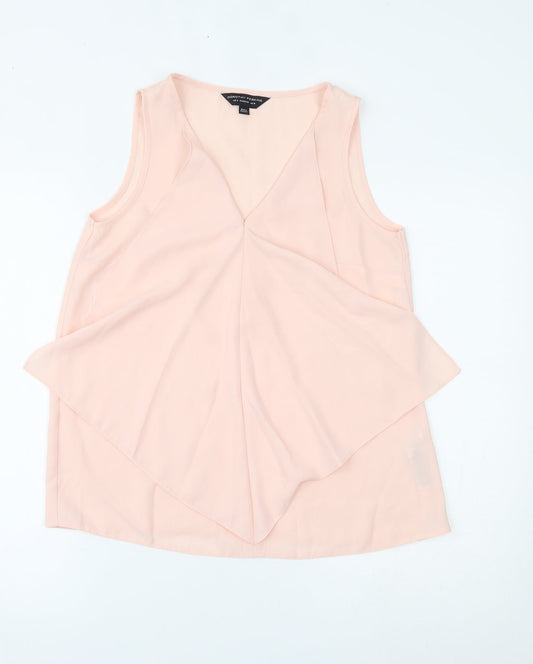 Womens UK Size 10 Dorothy Perkins Pink Basic Tank