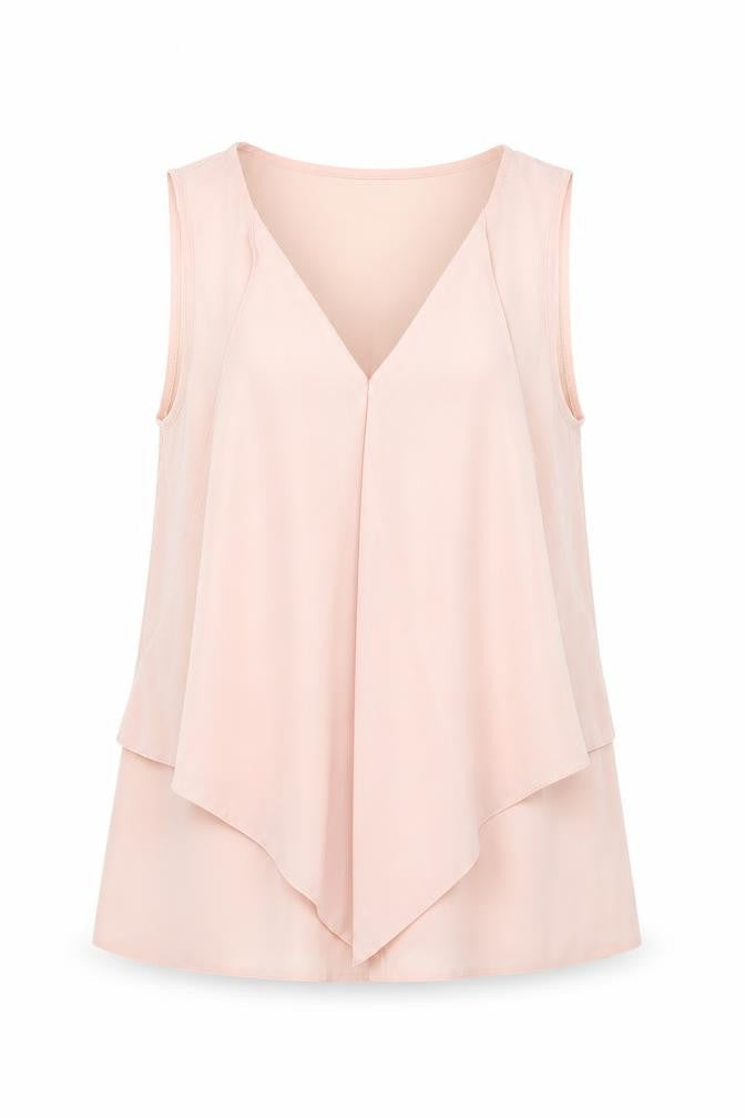Womens UK Size 10 Dorothy Perkins Pink Basic Tank