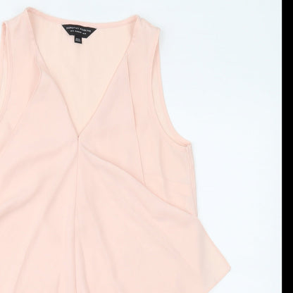 Womens UK Size 10 Dorothy Perkins Pink Basic Tank