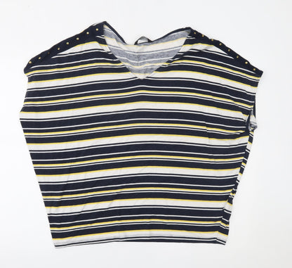 F&F Womens Blue Striped  Basic Blouse Size 18